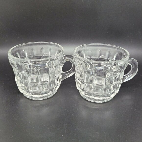Set of 2 Vintage Tiffin Franciscan Square Diamond Punch Cups 1960's Replacements - Picture 1 of 5